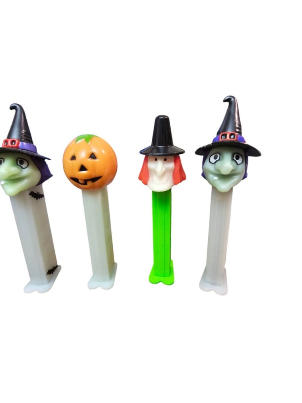 Vintage Lot Of 7 Halloween Mixed Pez Candy Dispensers Used Pumpkin Witch Ghost - Picture 2 of 7